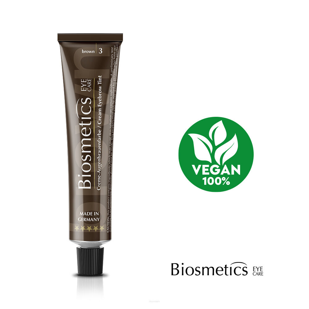 Wegańska henna kremowa BIOSMETICS 20 ml, brąz, doskonała dla włosów rudych i blond, podkreśla rysy twarzy, optycznie zagęszcza brwi i wydłuża rzęsy, oraz zapewnia wyrazisty, naturalny wygląd bez efektu sztuczności, łatwo się aplikuje, równomiernie pokrywając włoski i skórę, gwarantuje długotrwały efekt, utrzymujący się na włoskach nawet do 6-8 tygodni, a na skórze do 8 dni.